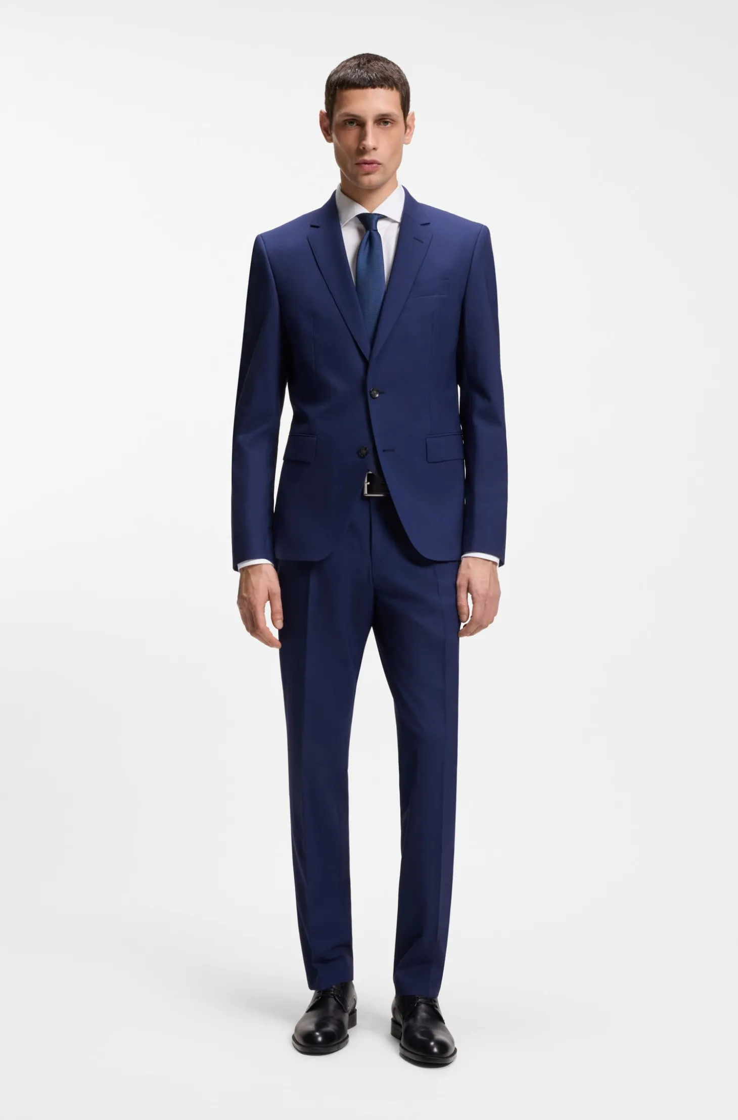 Slim-Fit Zweiteiler aus Stretch-Wolle