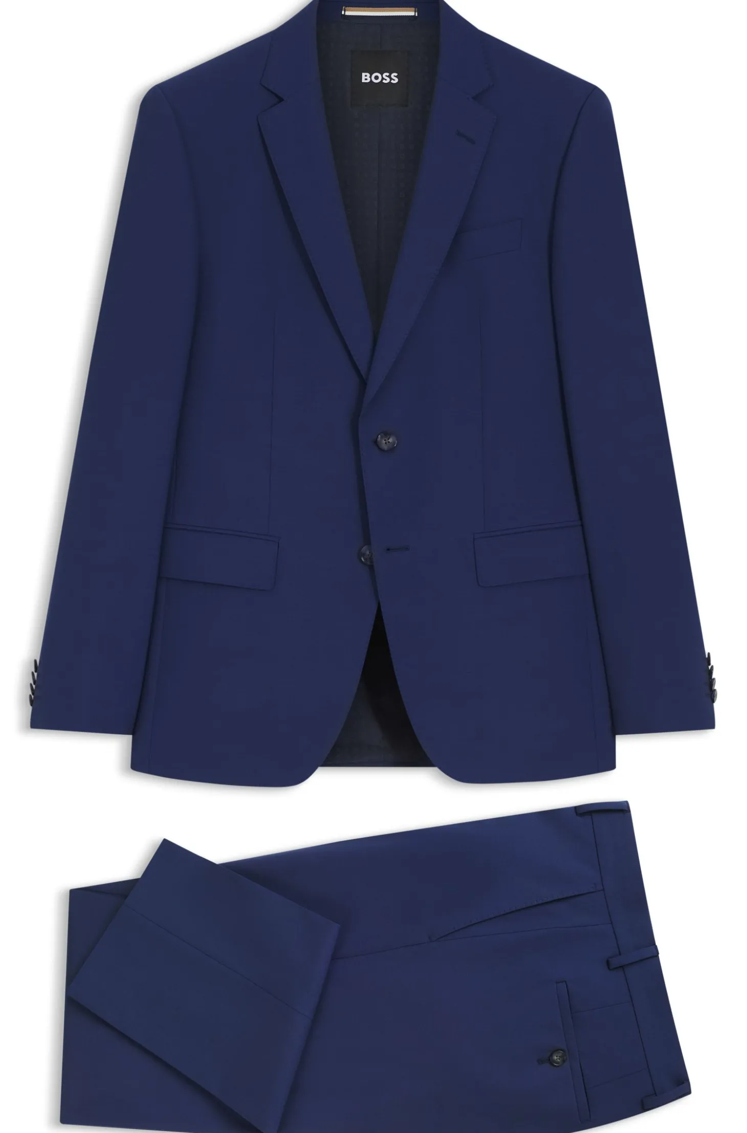 Slim-Fit Zweiteiler aus Stretch-Wolle