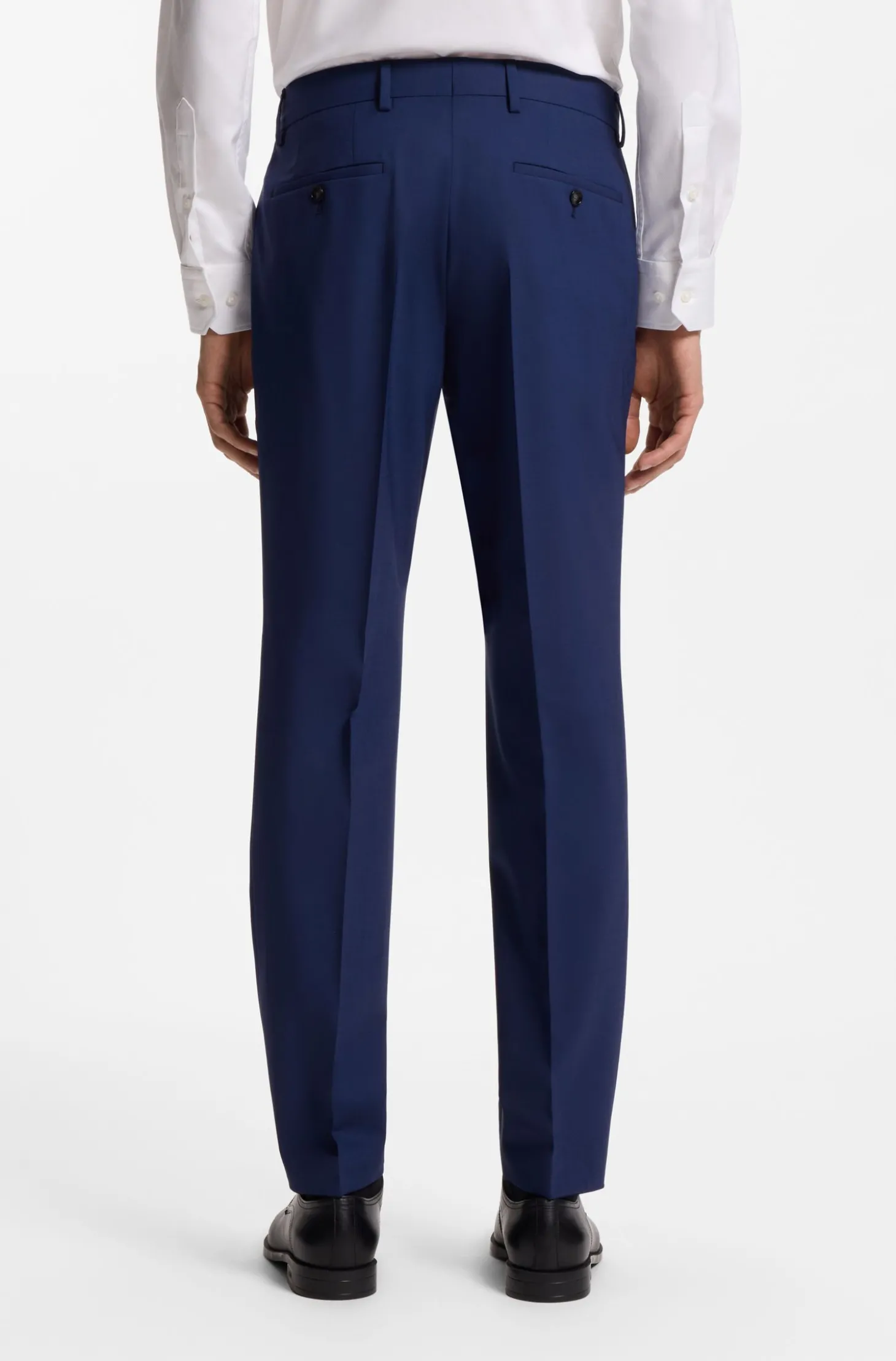 Slim-Fit Zweiteiler aus Stretch-Wolle