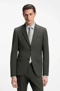 Slim-Fit Zweiteiler aus Stretch-Schurwolle
