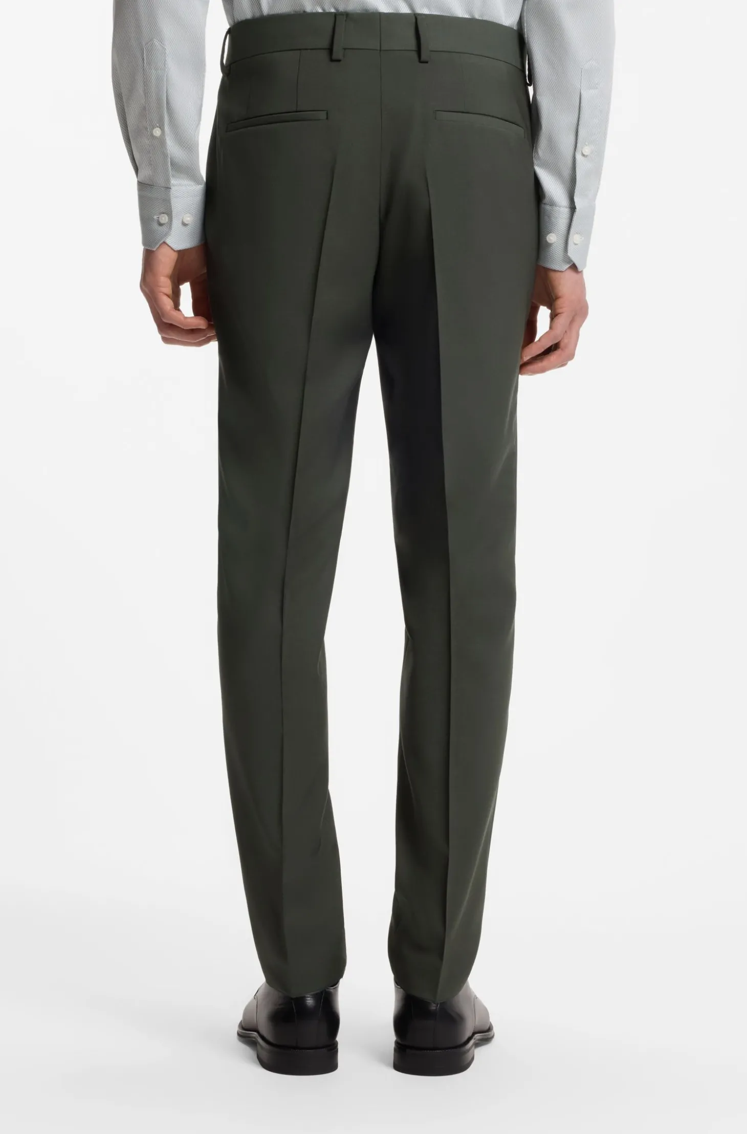 Slim-Fit Zweiteiler aus Stretch-Schurwolle