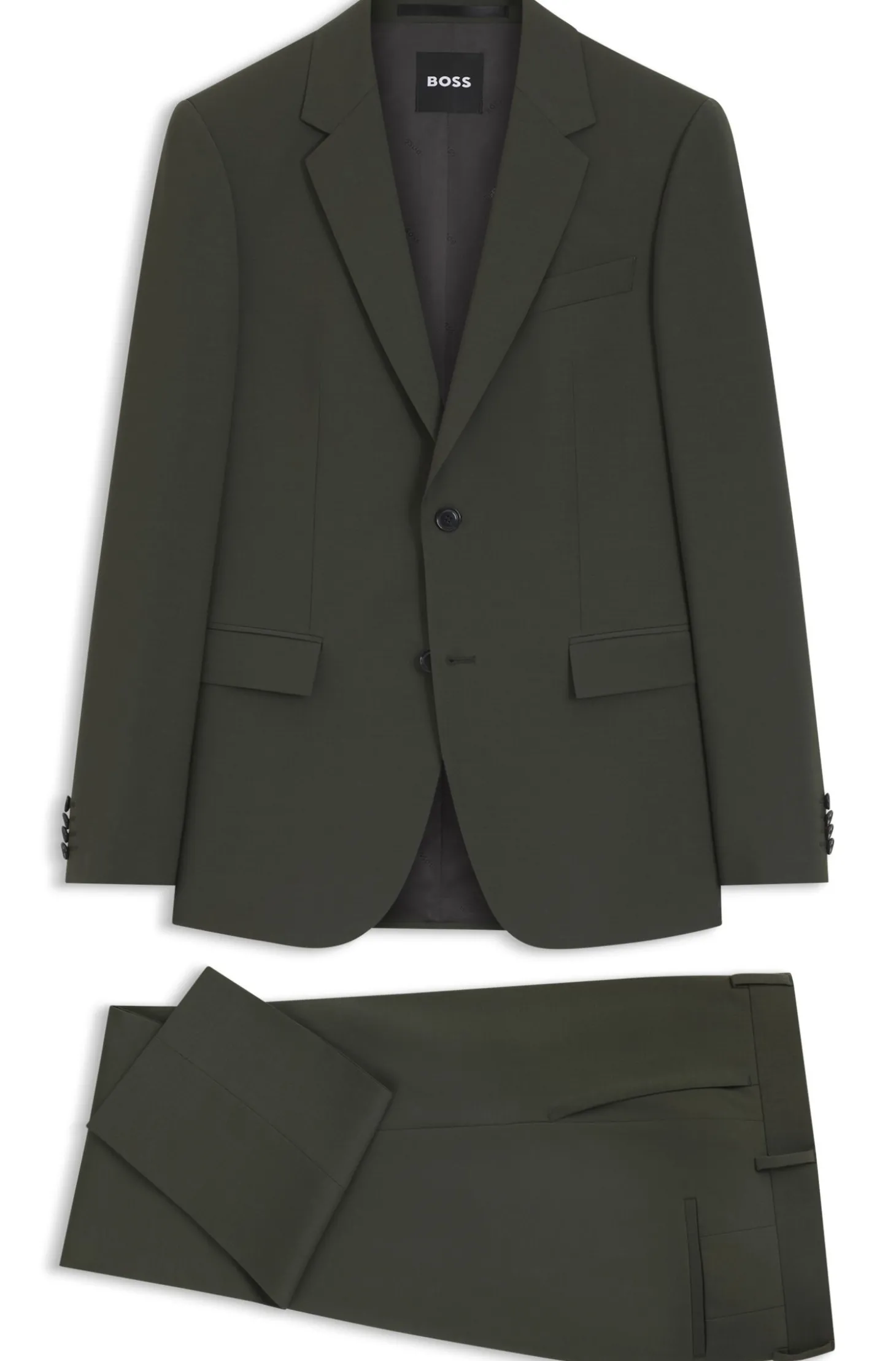 Slim-Fit Zweiteiler aus Stretch-Schurwolle
