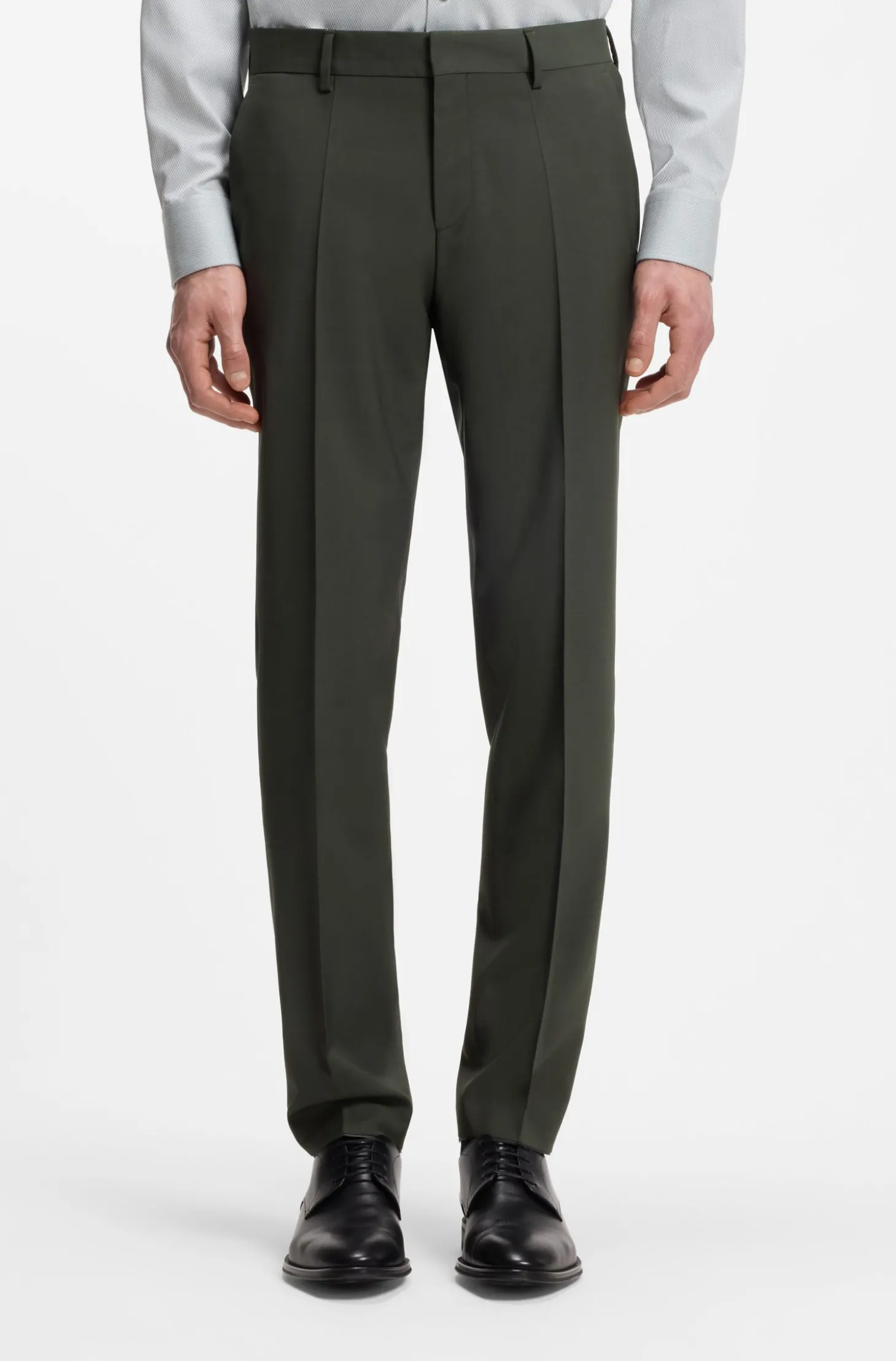 Slim-Fit Zweiteiler aus Stretch-Schurwolle