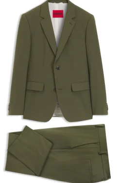 Slim-Fit Zweiteiler aus Stretch-Woll-Mix