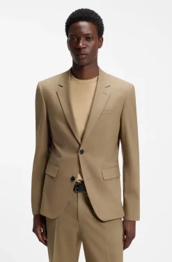 Slim-Fit Zweiteiler aus Stretch-Woll-Mix