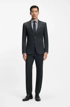 Slim-Fit Zweiteiler aus Woll-Mix