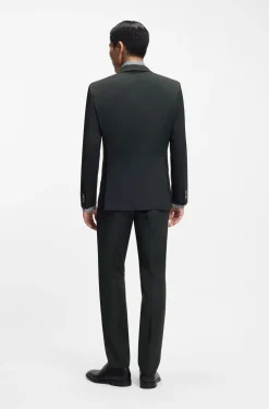 Slim-Fit Zweiteiler aus Woll-Mix