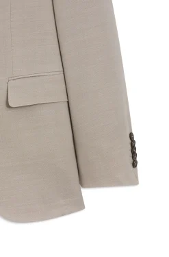 Slim-Fit Zweiteiler aus Woll-Mix mit Seide