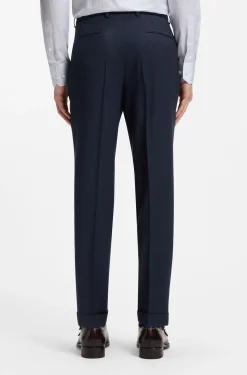 Slim-Fit Zweiteiler aus Woll-Mix mit Seide