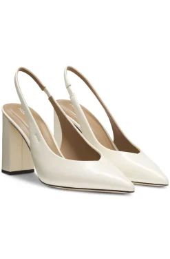 Slingback-Pumps aus Leder