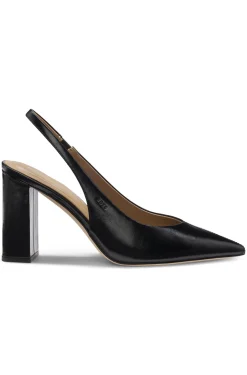 Slingback-Pumps aus Leder