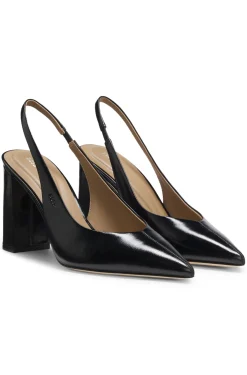 Slingback-Pumps aus Leder