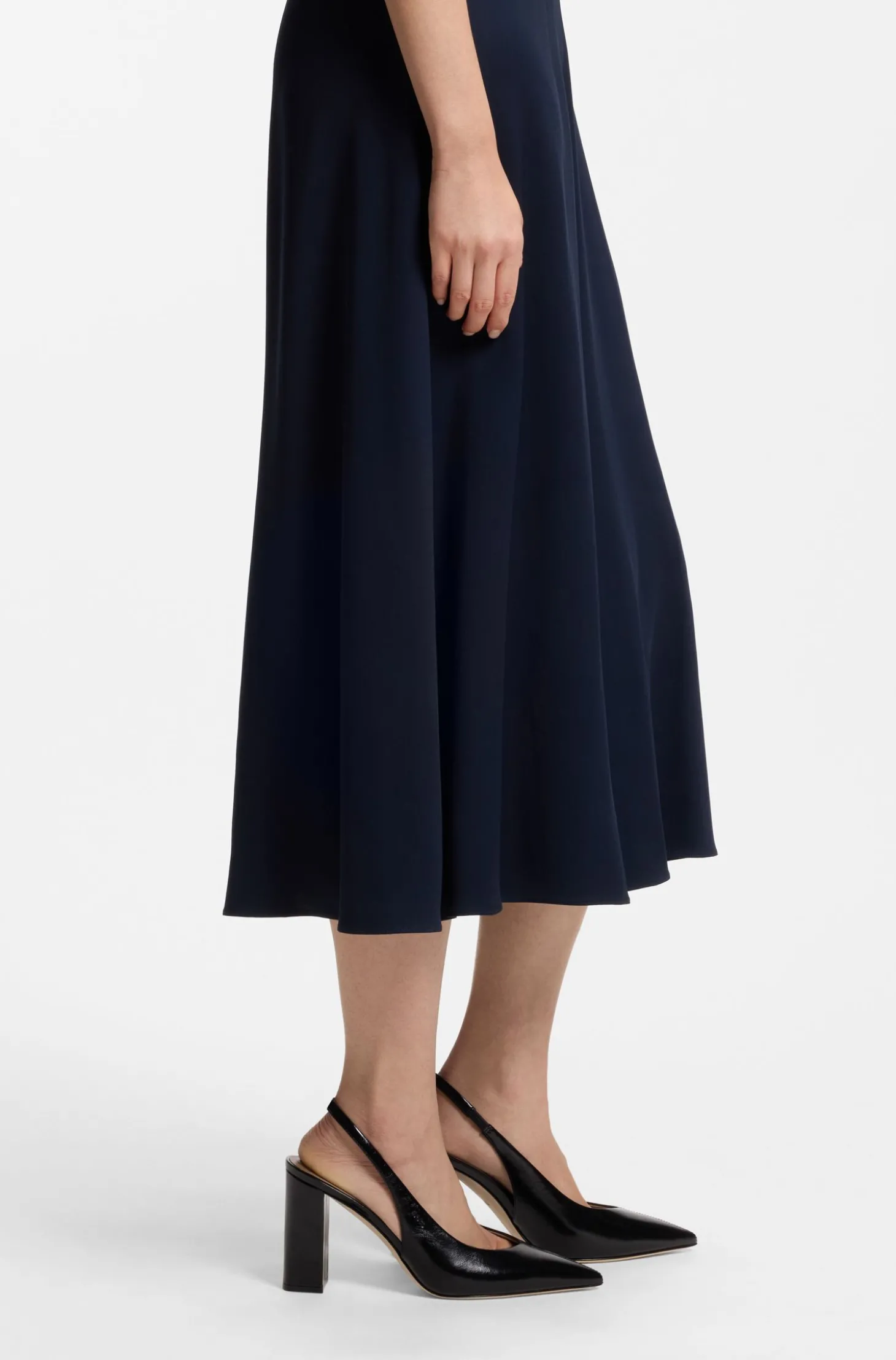Slingback-Pumps aus Leder