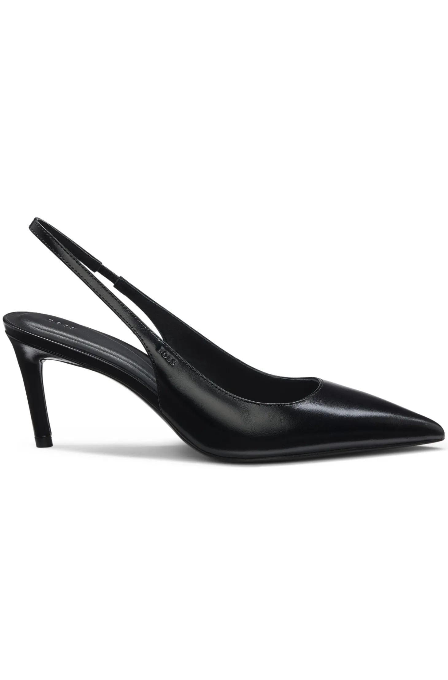 Slingbacks aus Lackleder