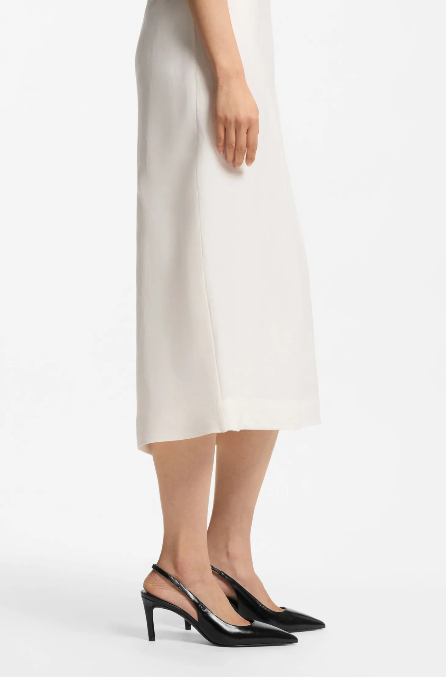 Slingbacks aus Lackleder
