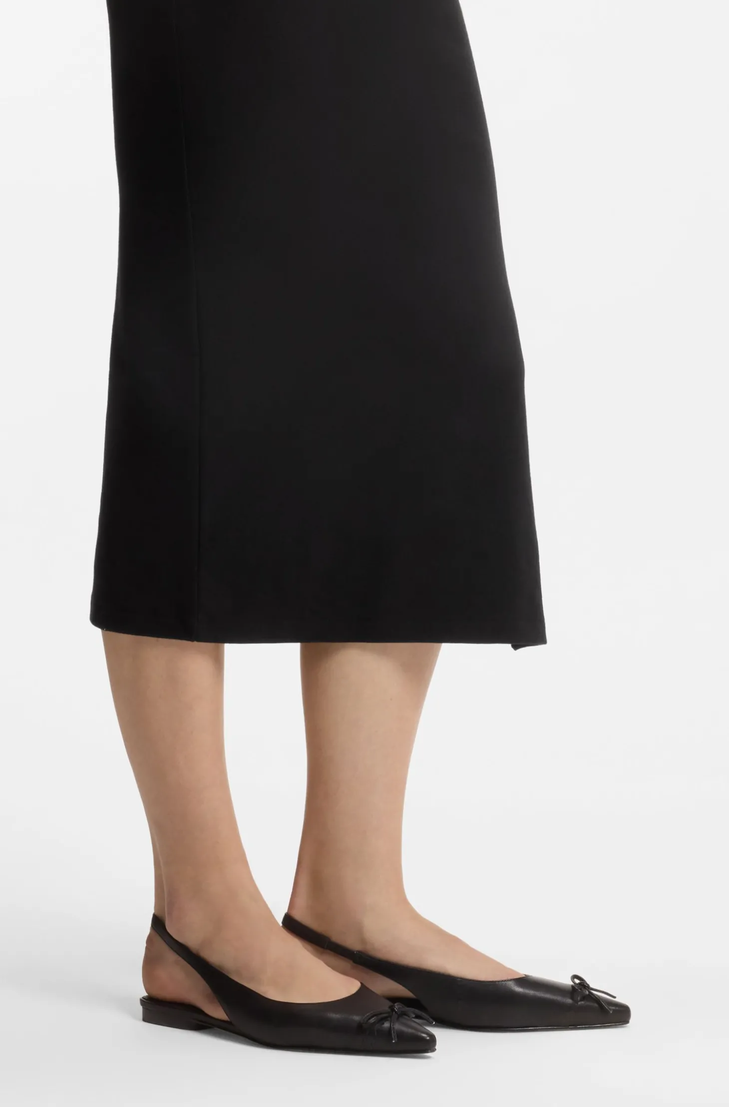 Slingbacks aus Nappaleder mit Schleife