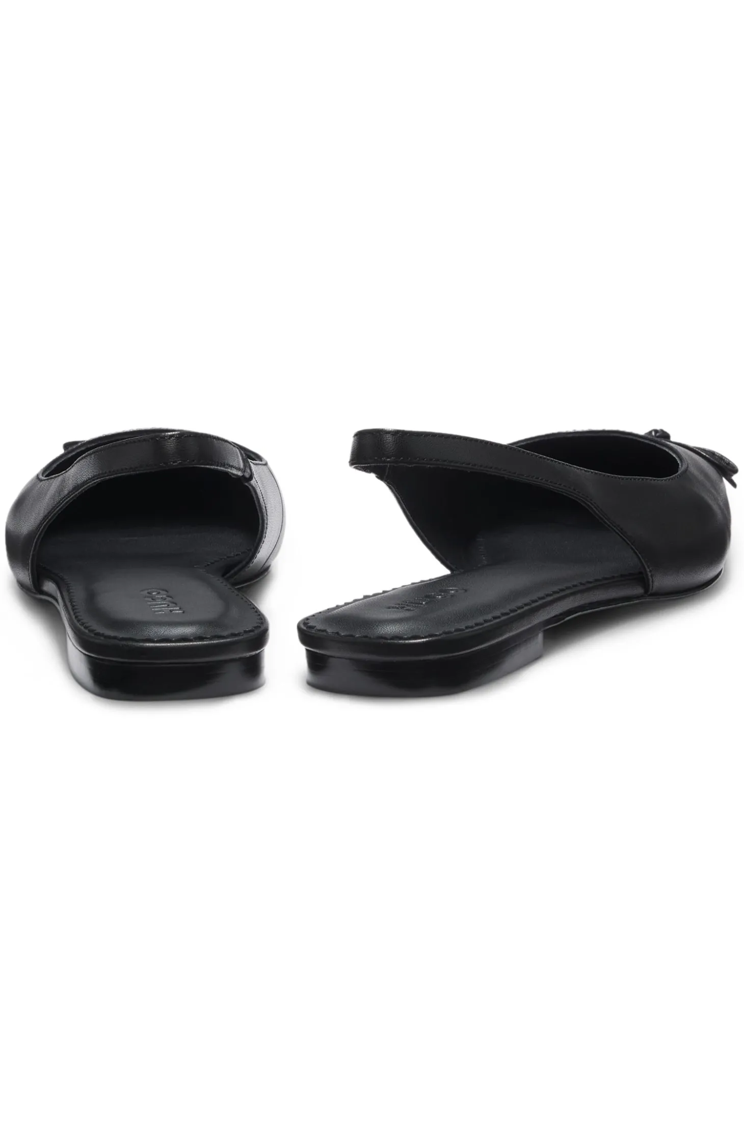 Slingbacks aus Nappaleder mit Schleife