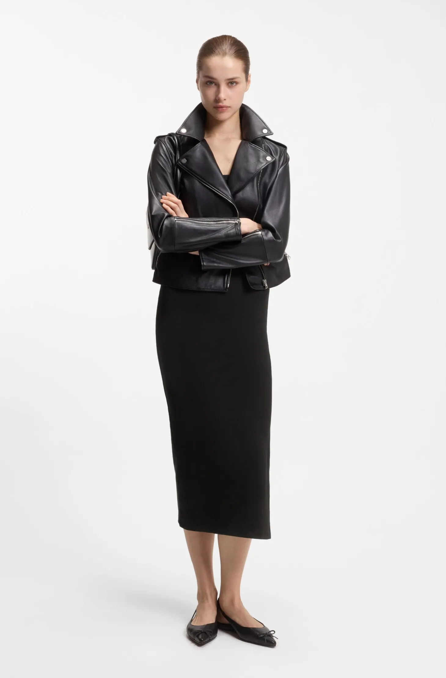 Slingbacks aus Nappaleder mit Schleife