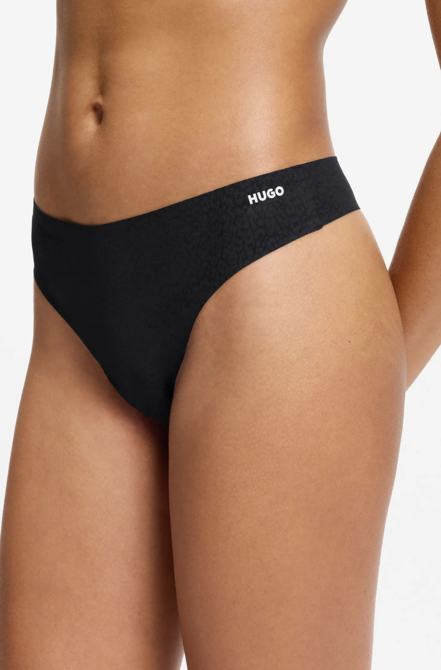 Slip aus elastischer Mikrofaser mit niedriger Bundhöhe und Print