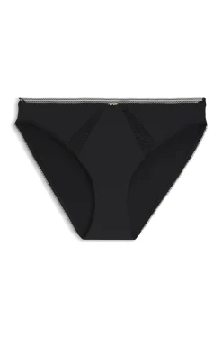 Slip aus Mikrofaser mit Einsätzen aus Spitze