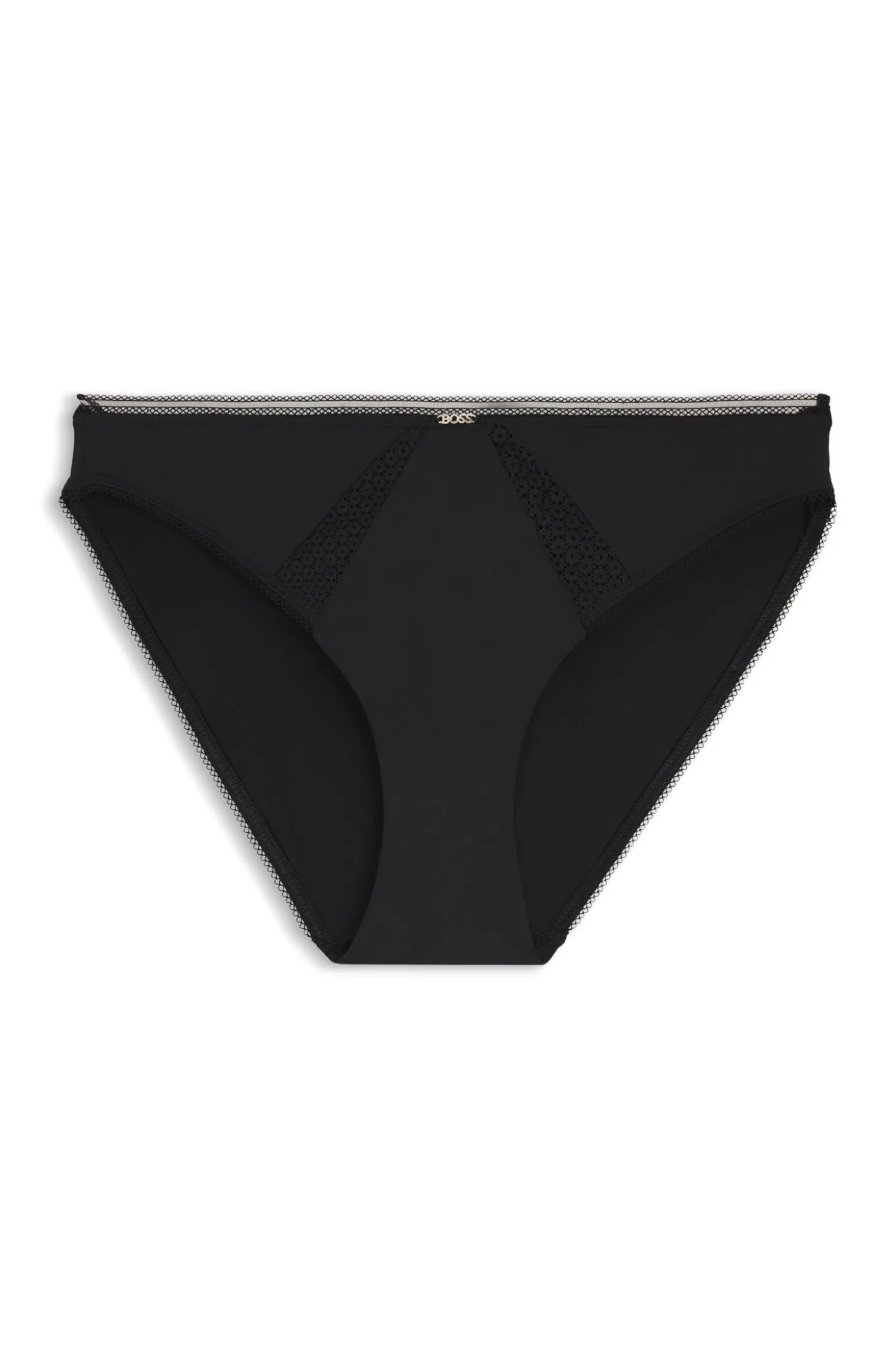 Slip aus Mikrofaser mit Einsätzen aus Spitze