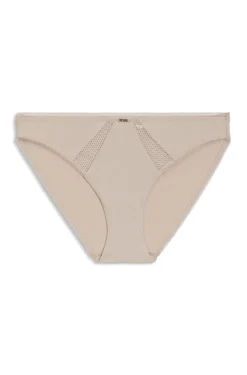 Slip aus Mikrofaser mit Einsätzen aus Spitze
