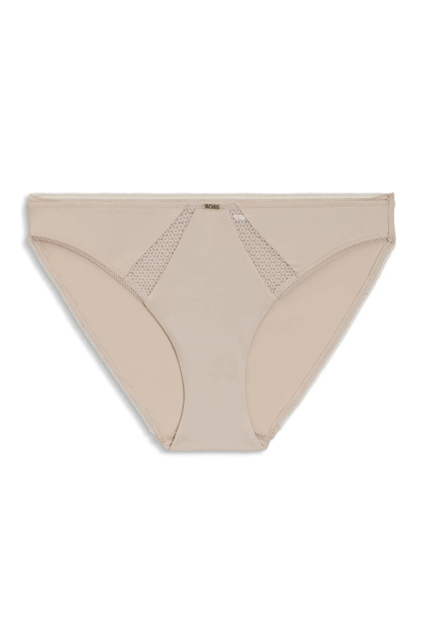 Slip aus Mikrofaser mit Einsätzen aus Spitze