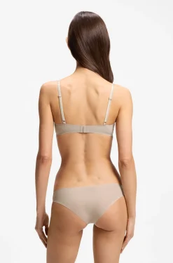 Slip aus Mikrofaser mit Kontrastbesatz