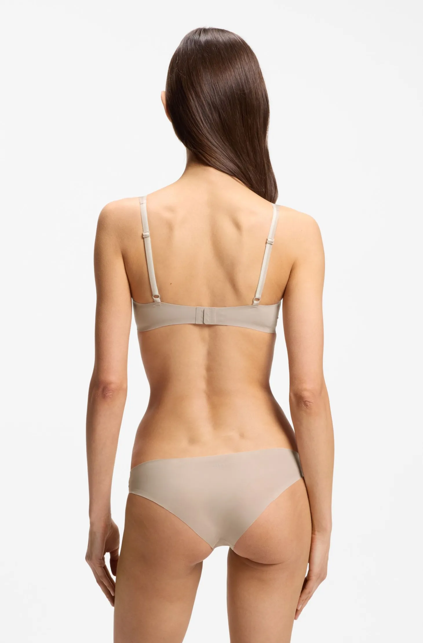 Slip aus Mikrofaser mit Kontrastbesatz