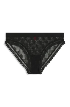 Slip aus Spitze mit Logo-Bund
