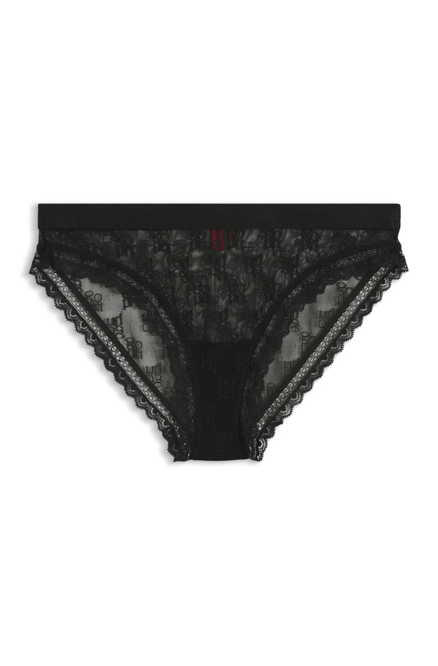Slip aus Spitze mit Logo-Bund