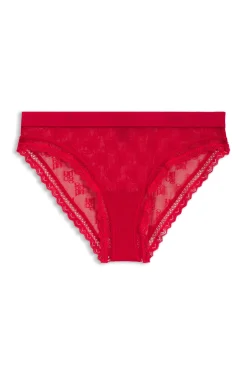 Slip aus Spitze mit Logo-Bund