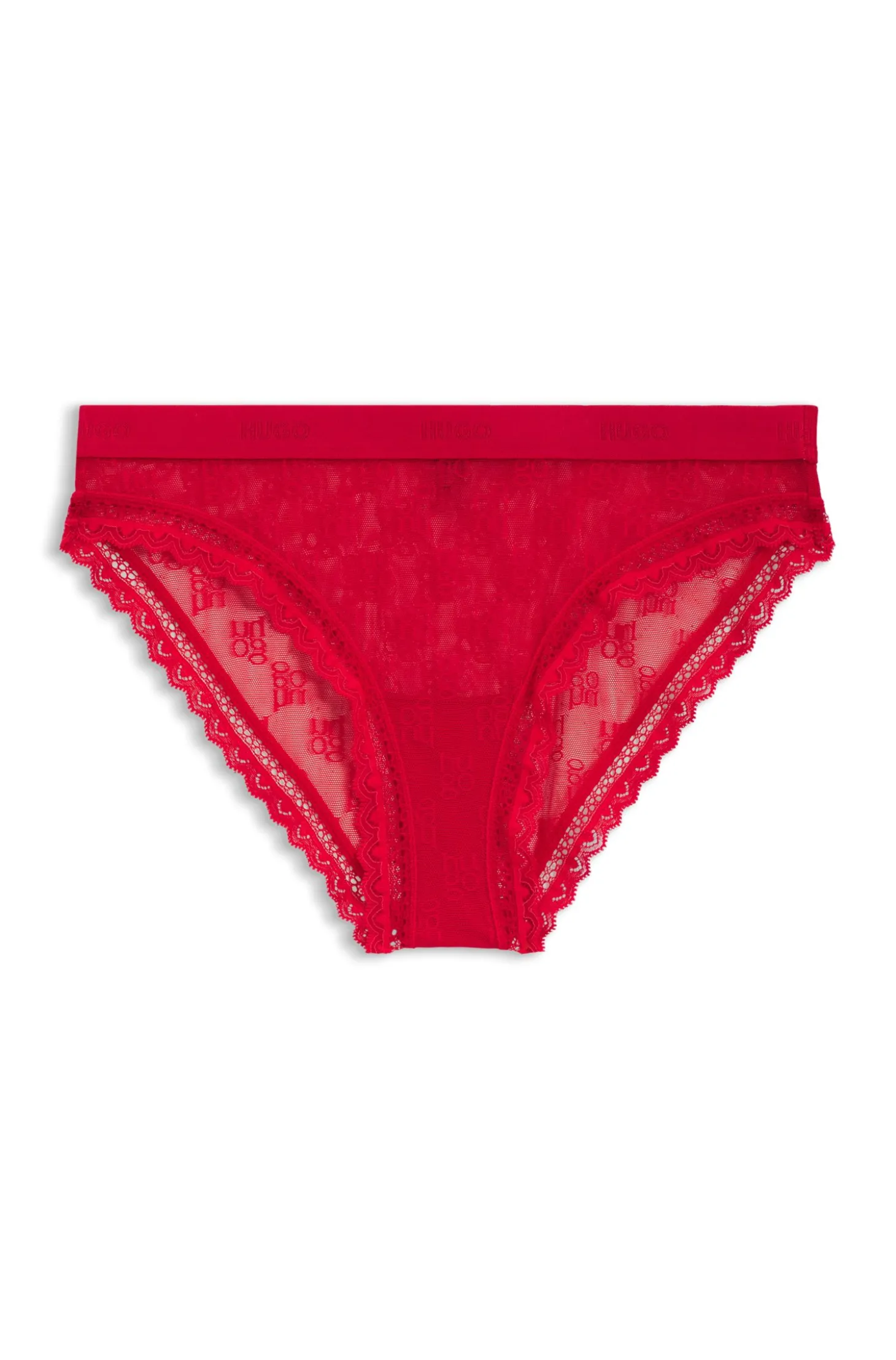 Slip aus Spitze mit Logo-Bund