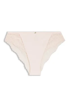 Slip aus Spitze mit plissierten Mesh-Details