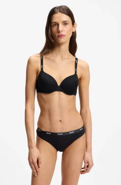 Slip aus Stretch-Jersey mit Logo-Bund