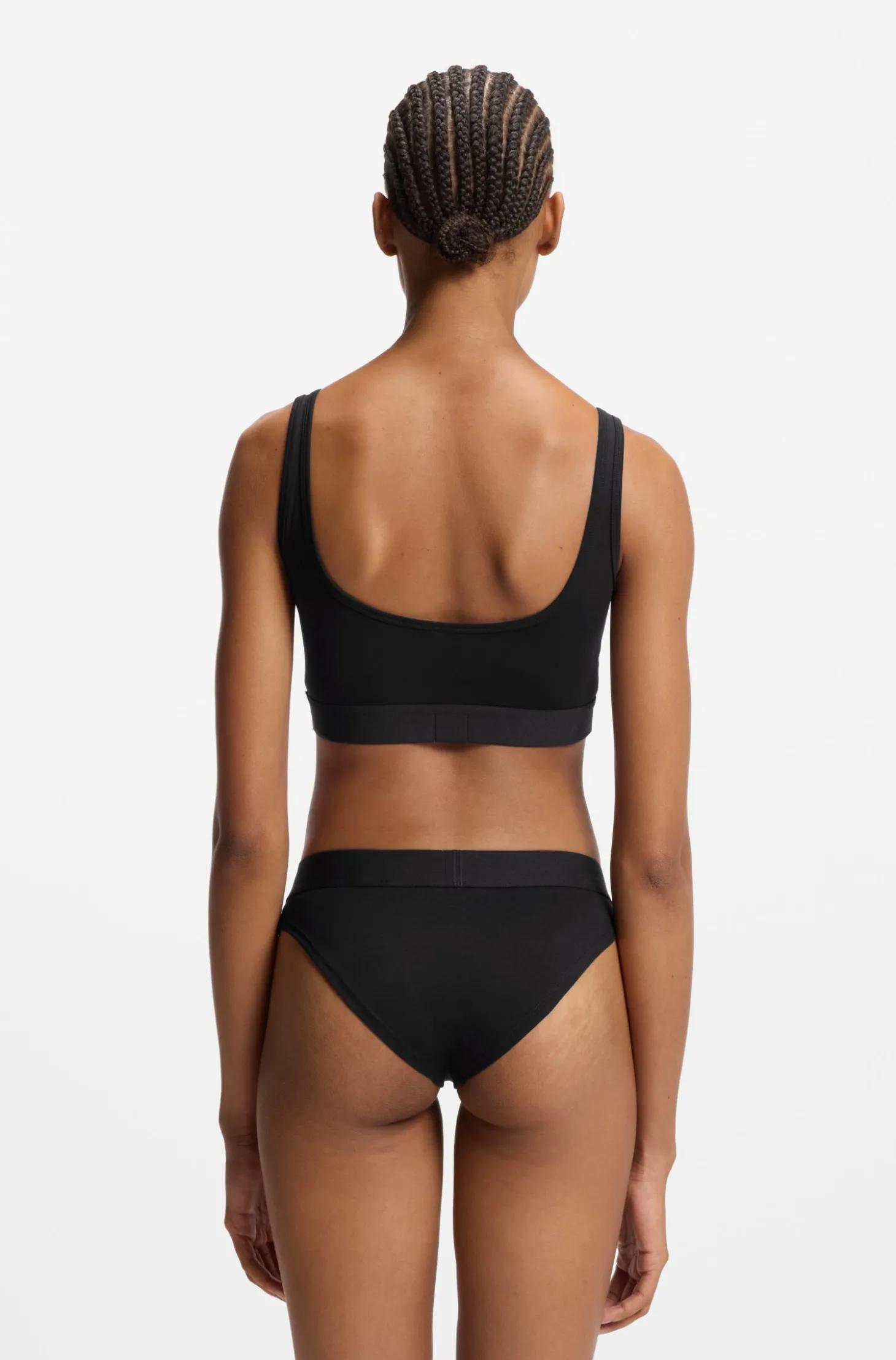 Slips aus Stretch-Baumwolle mit rotem Logo-Label
