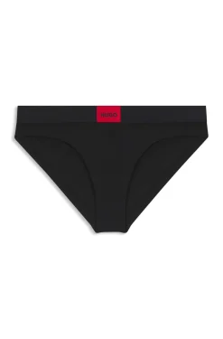 Slips aus Stretch-Baumwolle mit rotem Logo-Label
