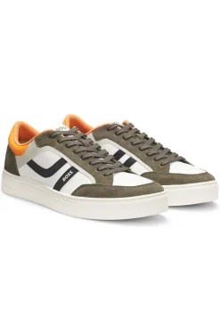 Sneakers aus Kunstleder im Colour-Block-Design