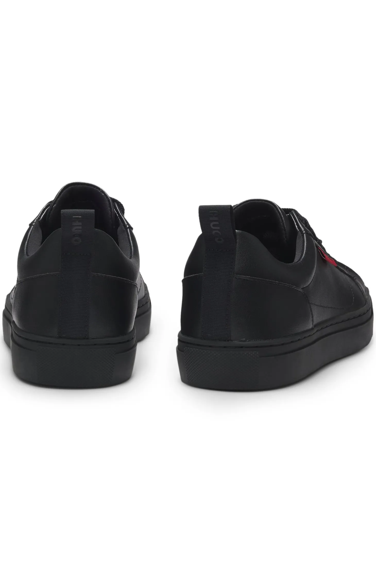 Sneakers aus Kunstleder mit rotem Logo-Etikett