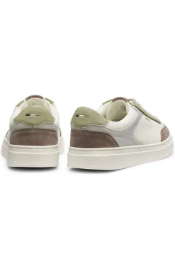 Sneakers aus Leder mit Cupsohle und Veloursleder-Details