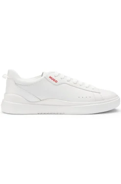 Sneakers aus Leder mit Cupsohle und Logo-Details