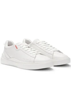 Sneakers aus Leder mit Cupsohle und Logo-Details