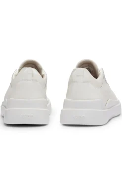 Sneakers aus Leder mit Cupsohle und Logo-Details