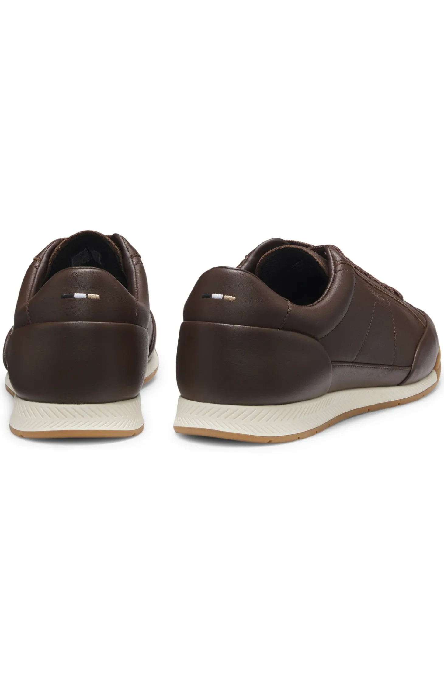 Sneakers aus Leder mit Folien-Logo