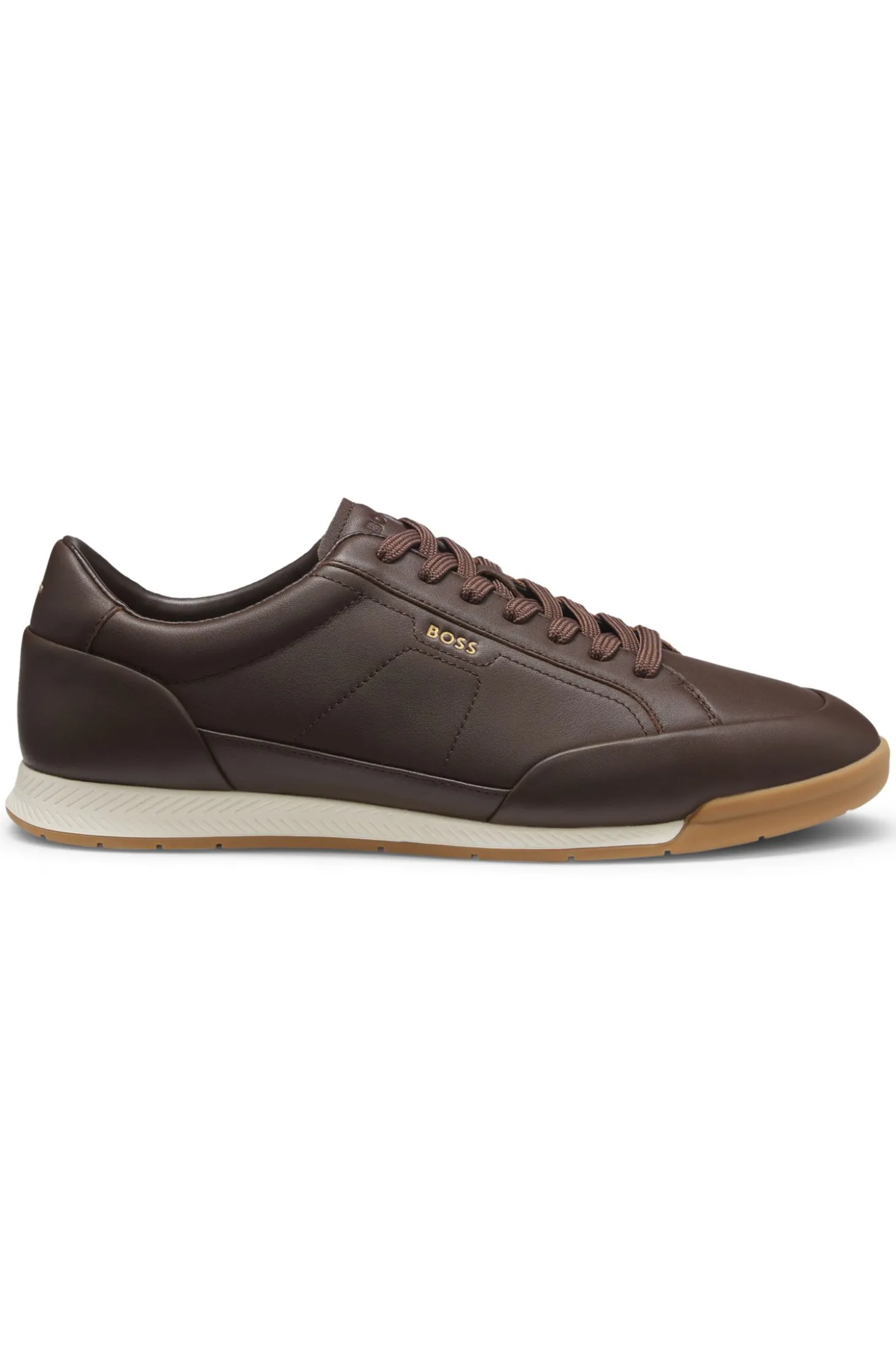 Sneakers aus Leder mit Folien-Logo