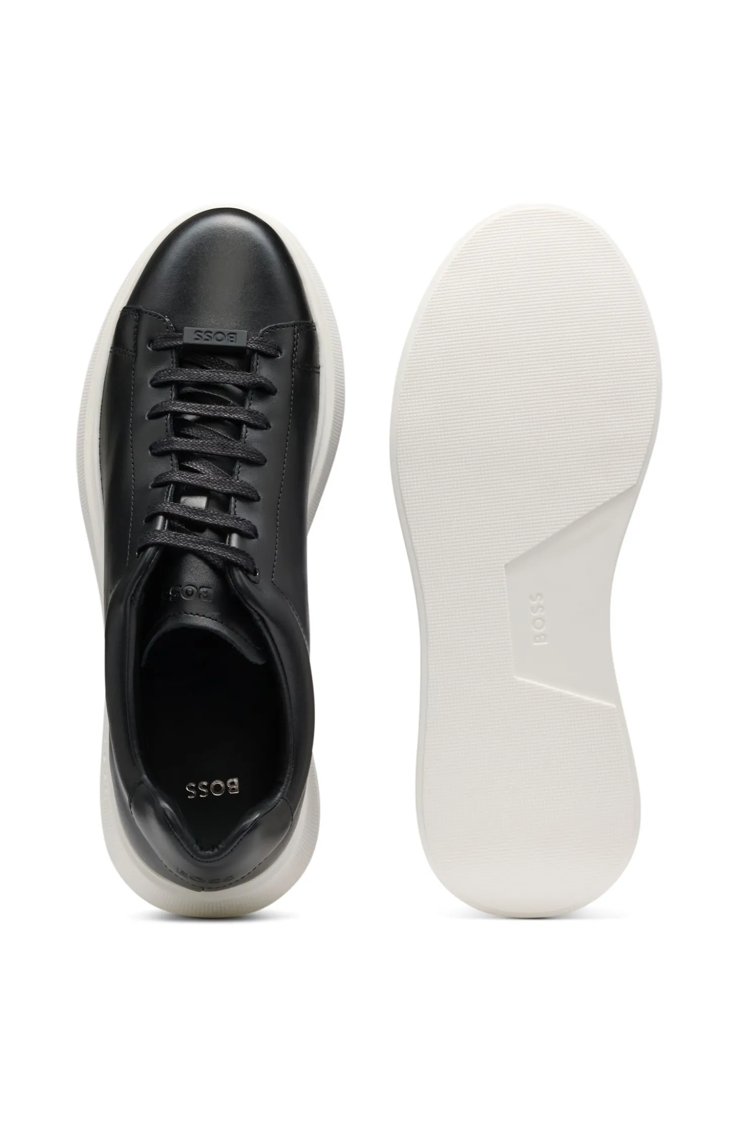 Sneakers aus Leder mit Gummisohlen