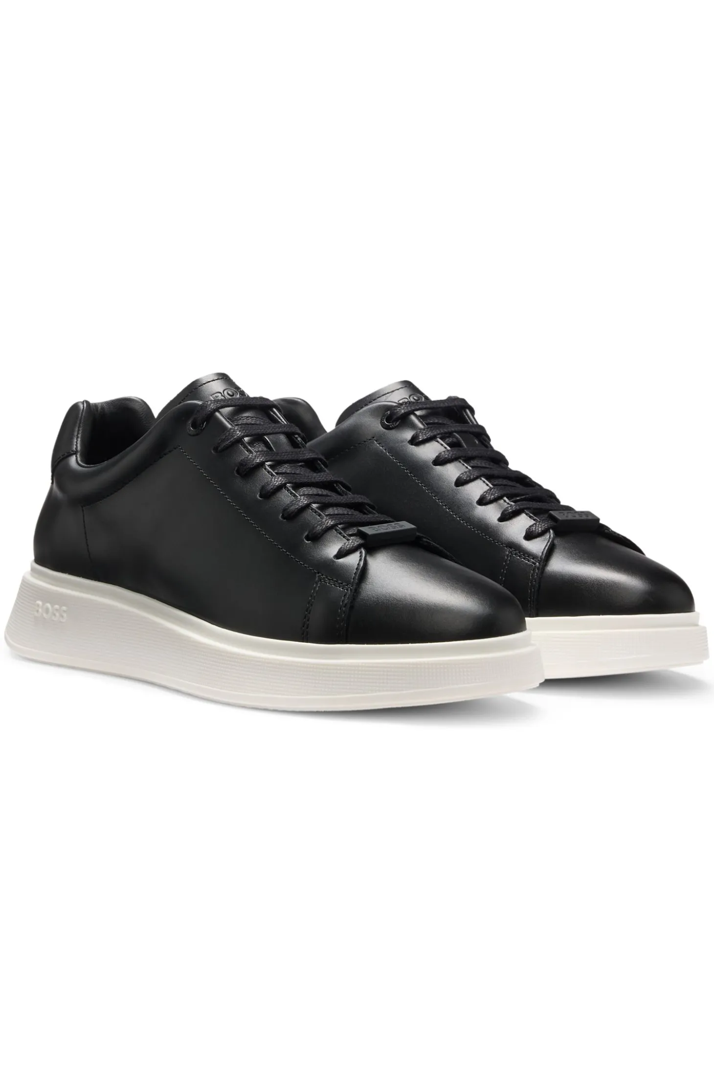 Sneakers aus Leder mit Gummisohlen
