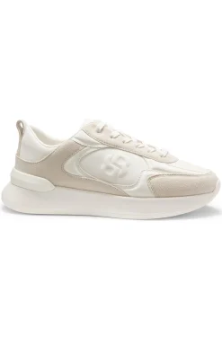 Sneakers aus Material-Mix mit Double-B-Monogramm