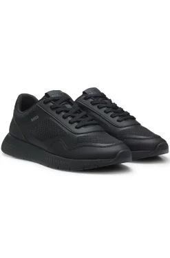 Sneakers aus Mesh mit gerippter Sohle