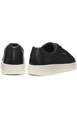 Sneakers aus Nappaleder mit goldfarbenem Logo